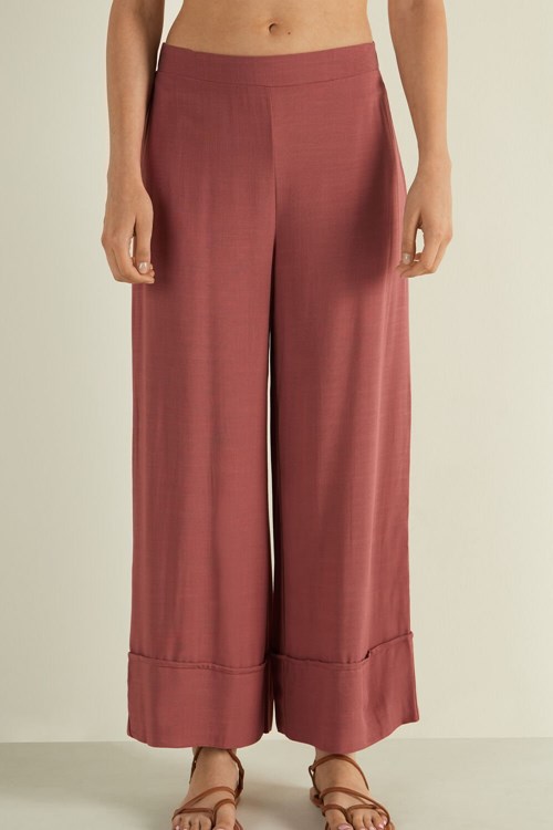 Tezenis Cloth Turned-up Culotte Pants Czerwone Czerwone | 7834-MADQV