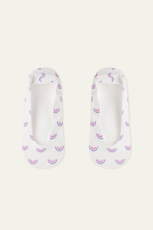 Tezenis Fancy Bawełniane Shoe Liners Białe | 3079-SPQOW