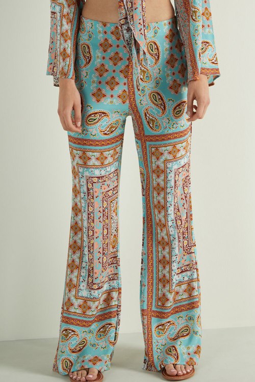 Tezenis Flared Cloth Pants Kolorowe | 9018-DTISP