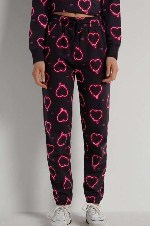 Tezenis Joggers with Welt Pocket Czarne Czarne | 6570-BHINT