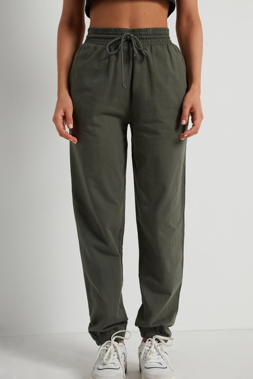 Tezenis Joggers with Welt Pocket and Drawstring Zielone Zielone | 9503-EMXQU