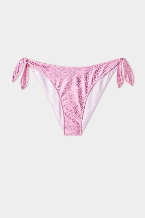 Tezenis Lovely Snake String Bikini Bottoms Różowe Różowe Wąż | 4317-YGUJV