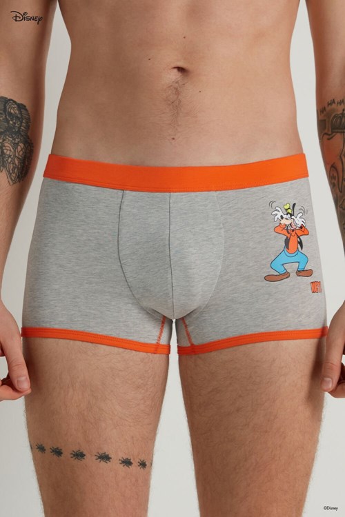 Tezenis Mickey Mouse Disney Soccer Print Bawełniane Bokser Briefs Szare Głęboka | 8627-HSPCR