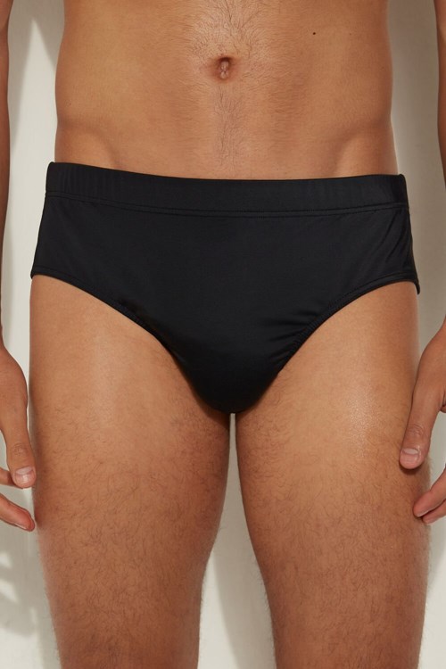 Tezenis Microfiber Bikini Bottoms Czarne Czarne | 3146-GVAQD