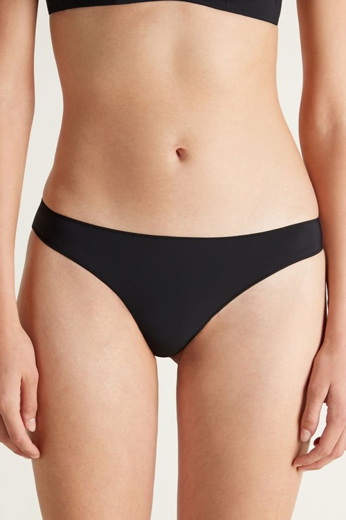 Tezenis Microfiber Brazilian Czarne Czarne | 4035-RJHIS