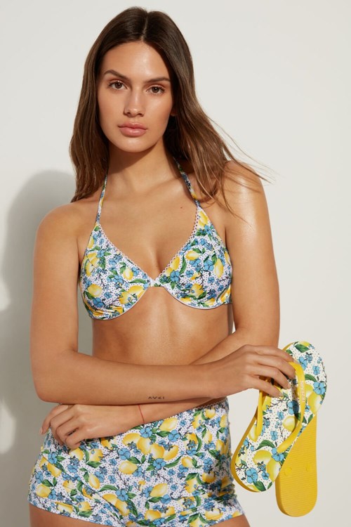 Tezenis Multi-Pattern Flip-Flops Cytrynowy | 2068-VICMO