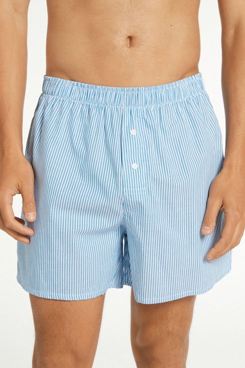 Tezenis Patterned Bawełniane Cloth Boxers Głęboka Niebieskie Niebieskie | 8745-ZYAST