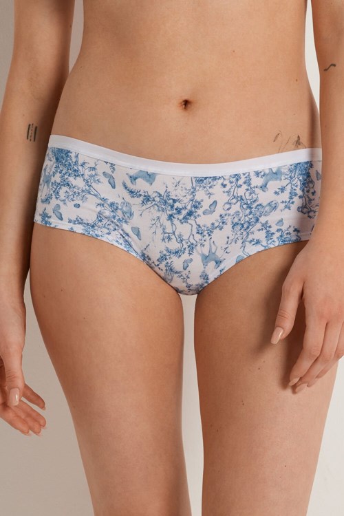 Tezenis Printed Bawełniane Boyshorts Głęboka Niebieskie | 3576-IUXYJ
