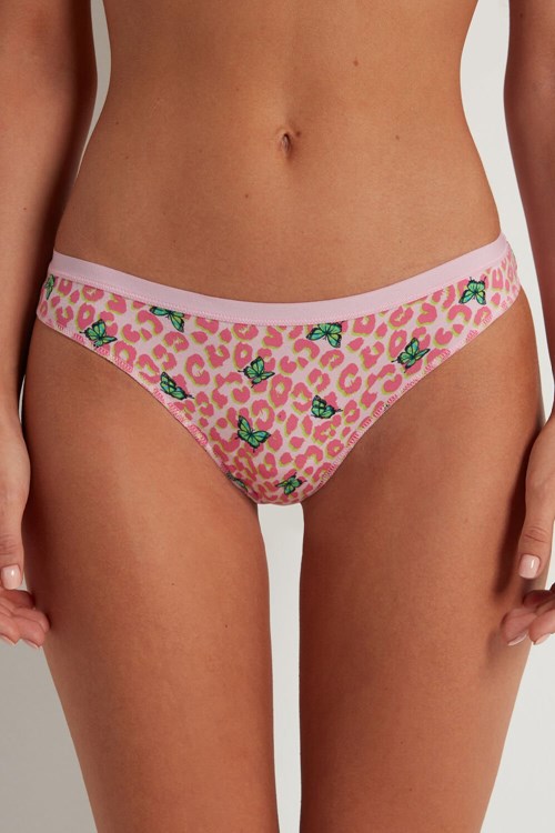 Tezenis Printed Bawełniane Brazilian Brief Animal Spotted Butterfly Print 297v | 5870-VPOZN