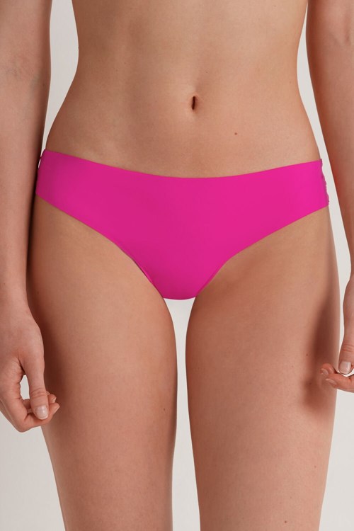 Tezenis Raw-Edge Microfiber Cheeky Różowe Fuksja | 1046-EKDLF