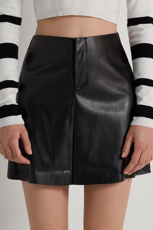 Tezenis Rub Finish Mini Skirt with Zamkiem Czarne Czarne | 5107-DNCXW