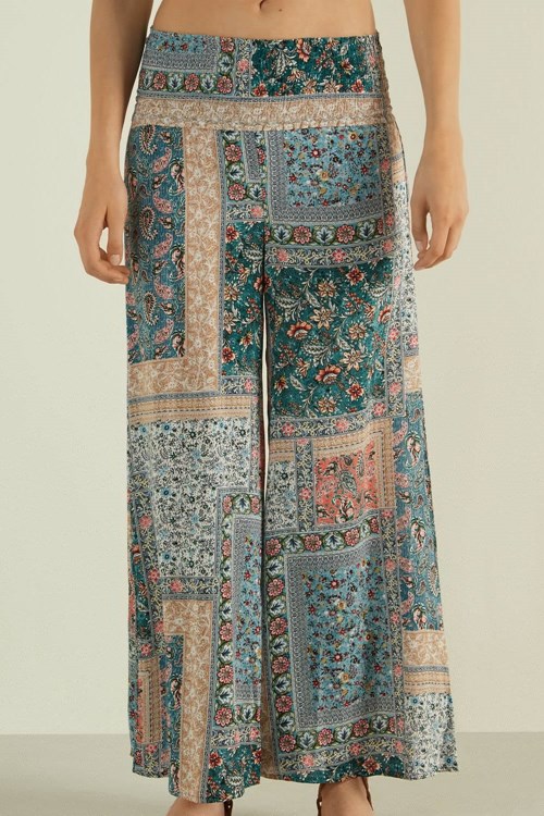 Tezenis Smocked Płócienne Hakama Pants Kolorowe | 0384-CMWAS