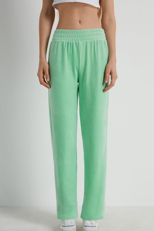 Tezenis Solid Color Chenille Pants Zielone Zielone | 9458-BIZQD